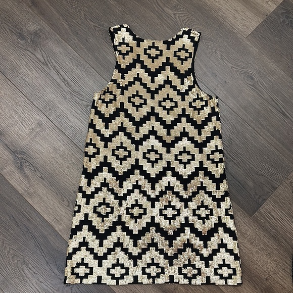 Sass & Bide Black and Gold "Playman" Cocktail Dress - Picture 11 of 16